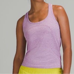 Lululemon swiftly tech racer back tank top in light purple - waist length